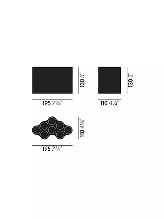 VITRA | Vase "Nuage" S (Alu / Stahlblau) 13cm | dunkelgrün